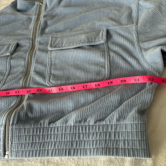 Aerie Groove On Zip Up Crop Jacket Size L Blue - Picture 13 of 14